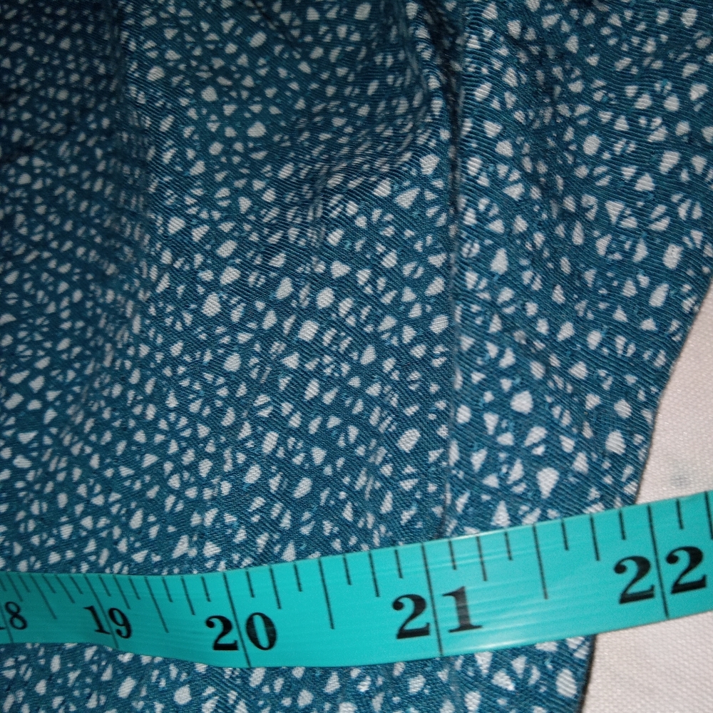 Maeve / Anthropologie Blue Speckled Pattern Short Sleeve Top Medium - Picture 8 of 8
